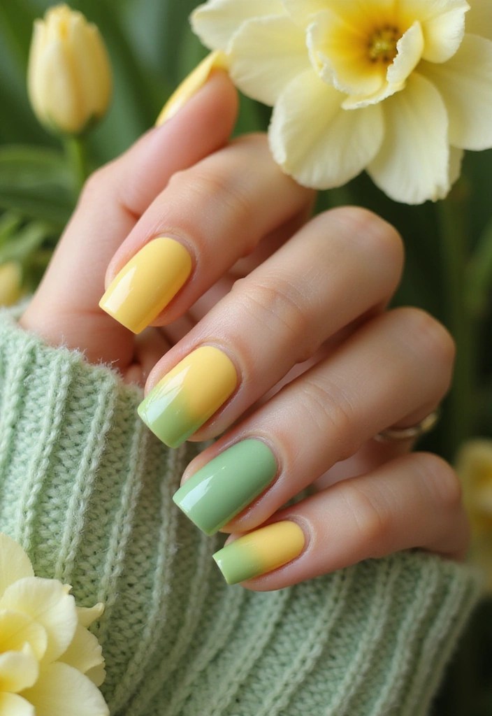21 Trendy Spring Glass Nail Designs That Will Turn Heads! - 11. Seasonal Gradient