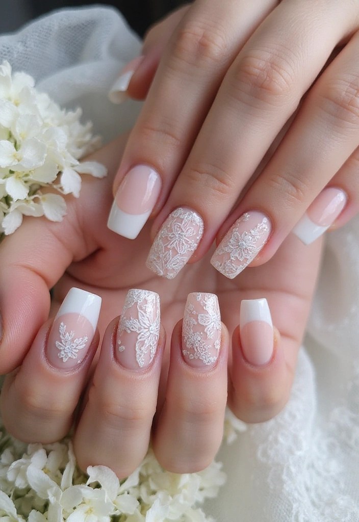 21 Trendy Spring Glass Nail Designs That Will Turn Heads! - 16. Vintage Lace