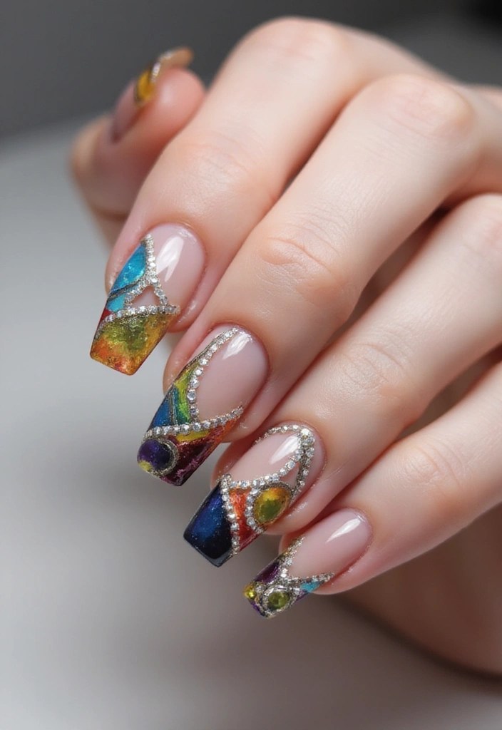 21 Trendy Spring Glass Nail Designs That Will Turn Heads! - 18. Negative Space