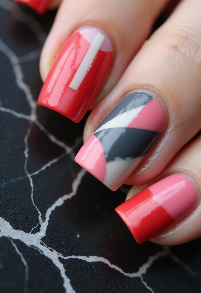 21 Trendy Spring Glass Nail Designs That Will Turn Heads! - 2. Geometric Glass Patterns