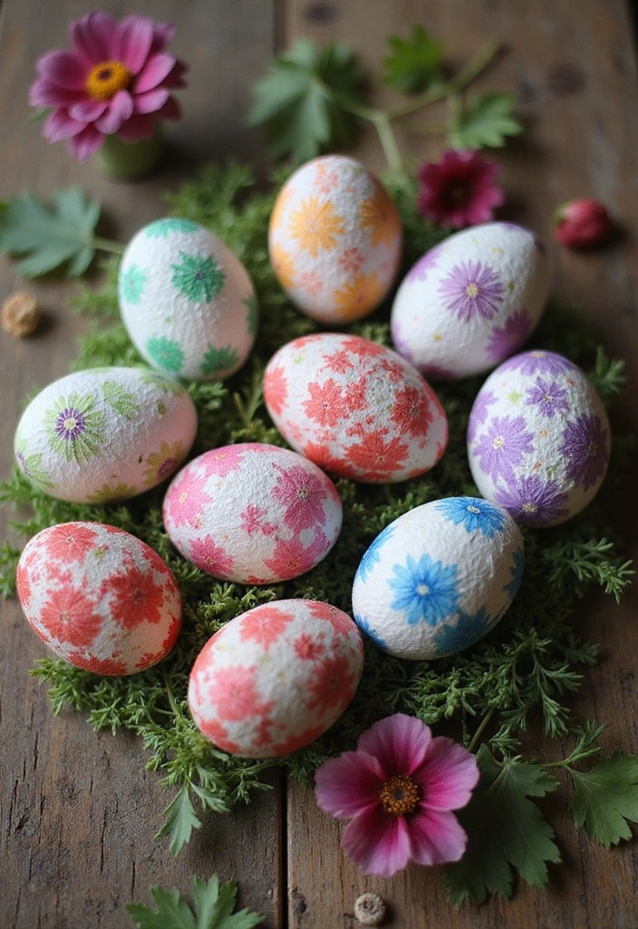 25 Stunning Natural Easter Egg Dyeing Ideas That Will Make Your Holiday More Vibrant! - 11. Nature's Tie-Dye