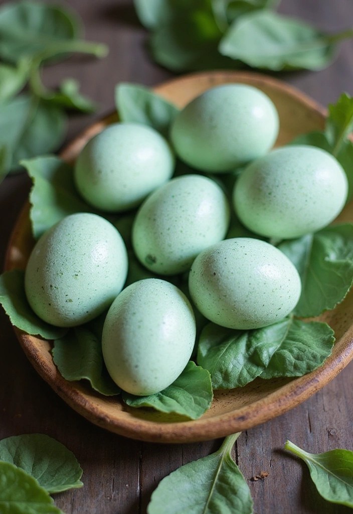 25 Stunning Natural Easter Egg Dyeing Ideas That Will Make Your Holiday More Vibrant! - 3. Spinach Green