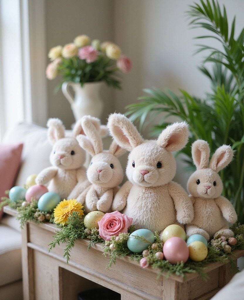 30 Creative Easter Home Decor Trends You Can't Afford to Miss in 2024! - 1. Whimsical Bunny Accents