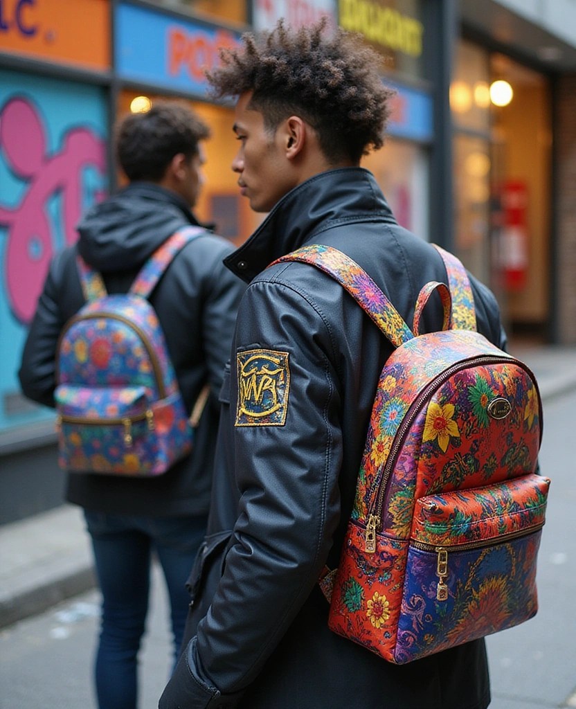 10 Must-Have Men's Fashion Bags Trends for 2025 - 2. Bold Colors and Patterns: Stand Out in the Crowd