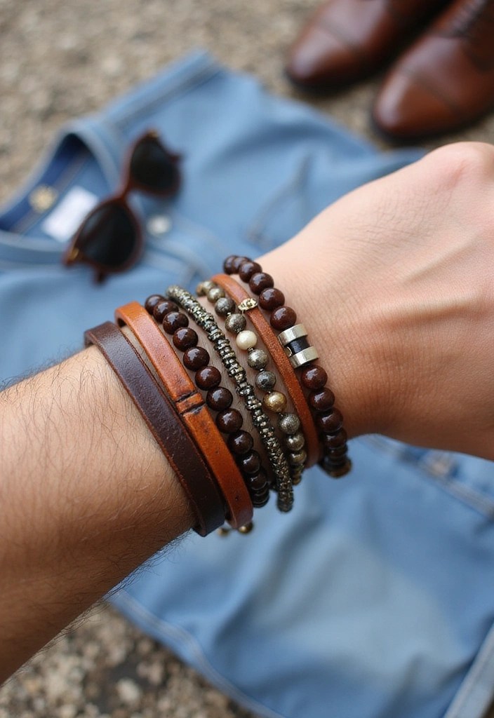 10 Trendy Men's Bracelets for Summer 2025 That Will Upgrade Your Style Game! - 8. Layered Bracelets