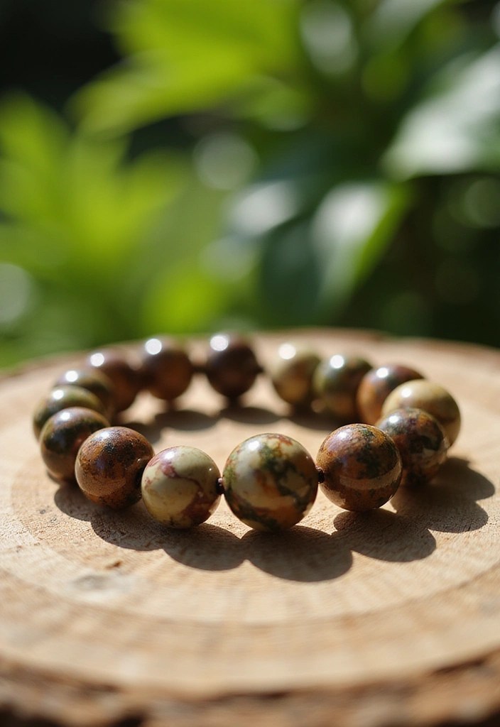 12 Eye-Catching Stone Bracelets That Connect You to Nature's Beauty - 1. Mountain Jasper Bracelet