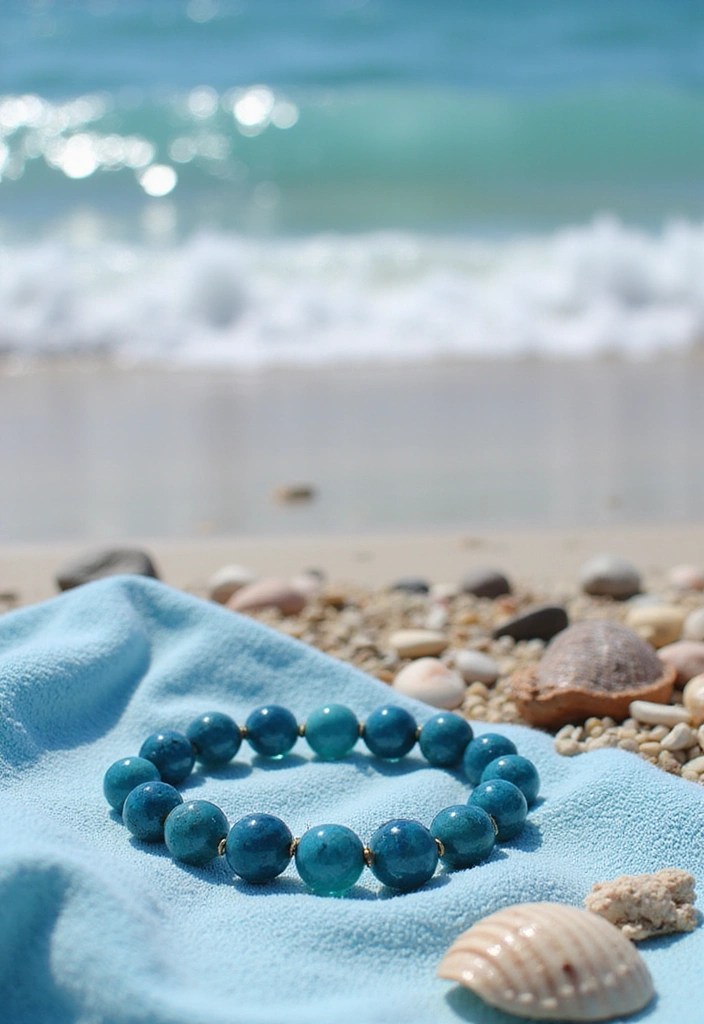 12 Eye-Catching Stone Bracelets That Connect You to Nature's Beauty - 10. Ocean Blue Stone Bracelet