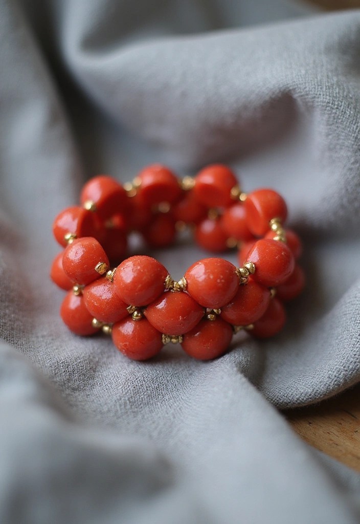12 Eye-Catching Stone Bracelets That Connect You to Nature's Beauty - 11. Red Coral Bracelet