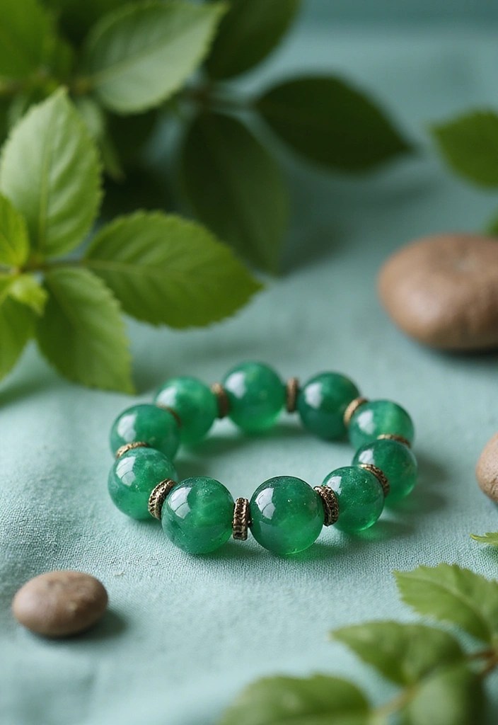 12 Eye-Catching Stone Bracelets That Connect You to Nature's Beauty - 5. Green Aventurine Beaded Bracelet