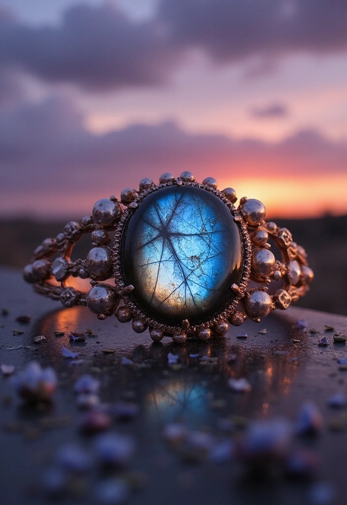 12 Eye-Catching Stone Bracelets That Connect You to Nature's Beauty - 7. Labradorite Stone Bracelet