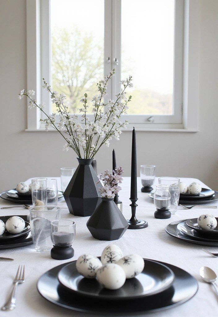 14 Minimalist Easter Home Decor Ideas Using Two Colors That Will Transform Your Space! - 1. White and Black Elegance