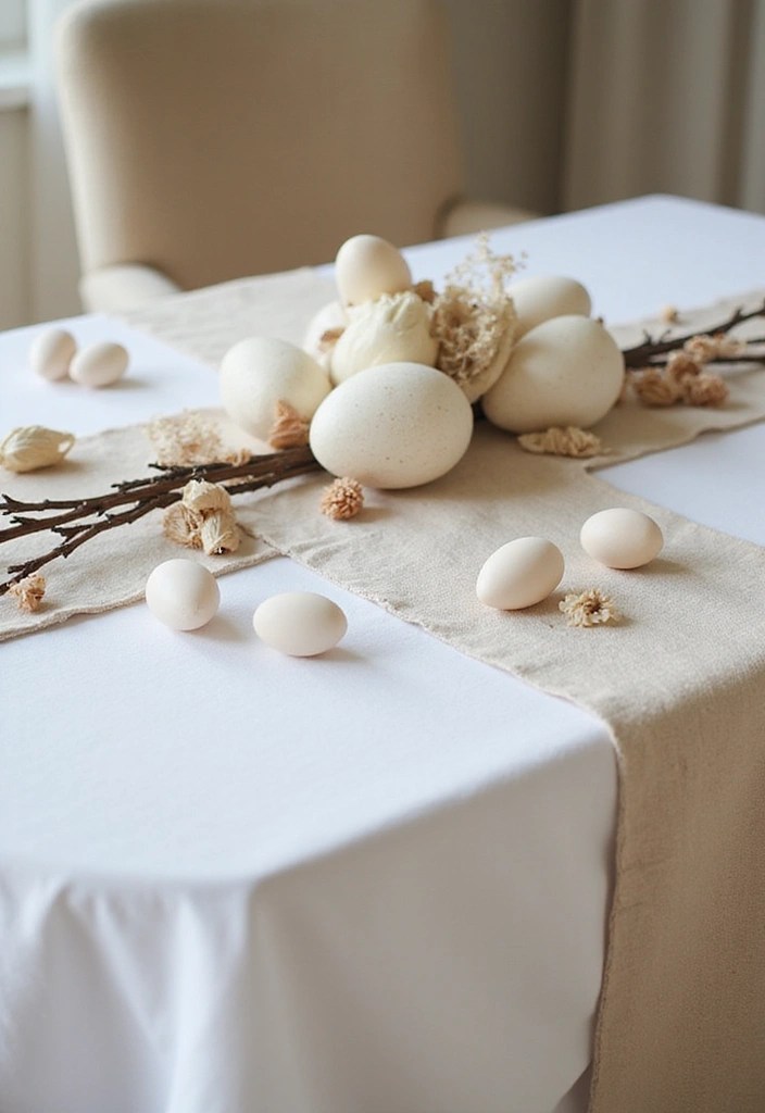 14 Minimalist Easter Home Decor Ideas Using Two Colors That Will Transform Your Space! - 13. Timeless Beige and White