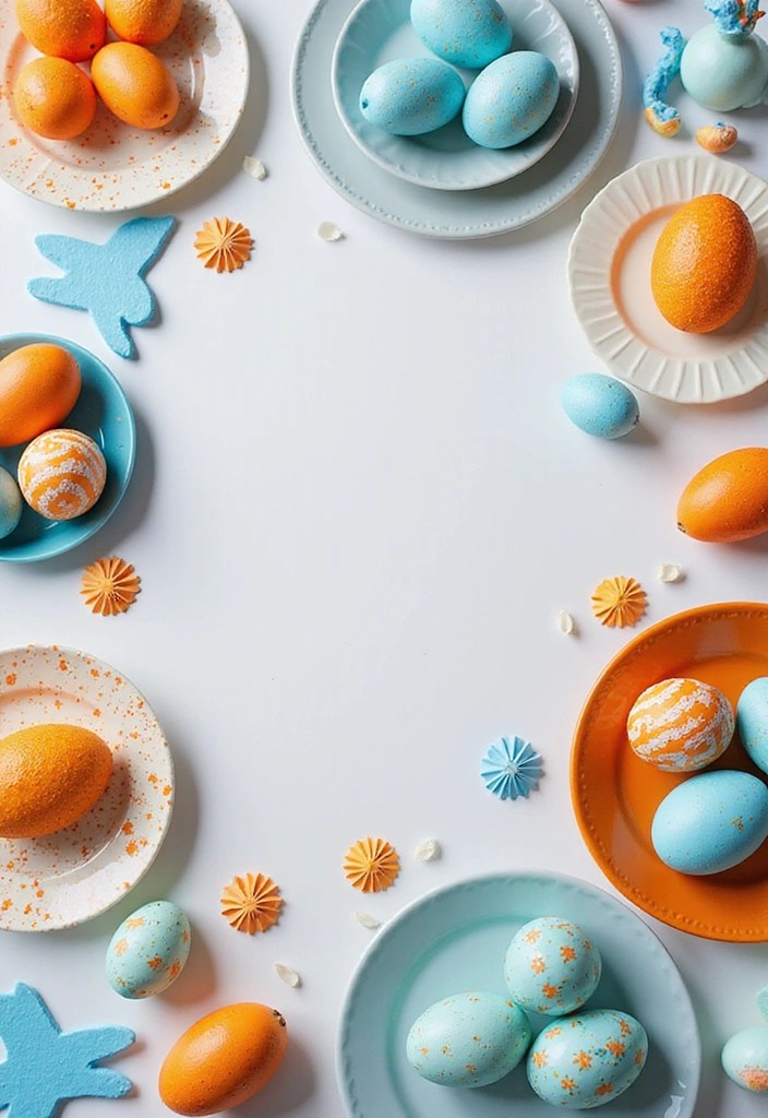 14 Minimalist Easter Home Decor Ideas Using Two Colors That Will Transform Your Space! - 14. Vibrant Orange and Blue