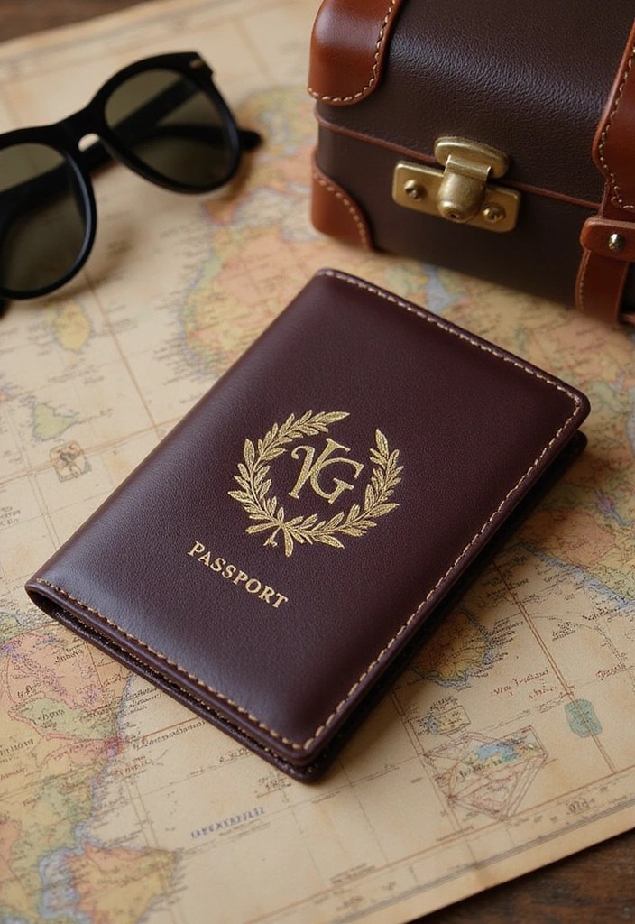 15 Personalized Graduation Gifts That Will Leave Them Speechless (You Won't Believe #7!) - 3. Monogrammed Leather Passport Holder