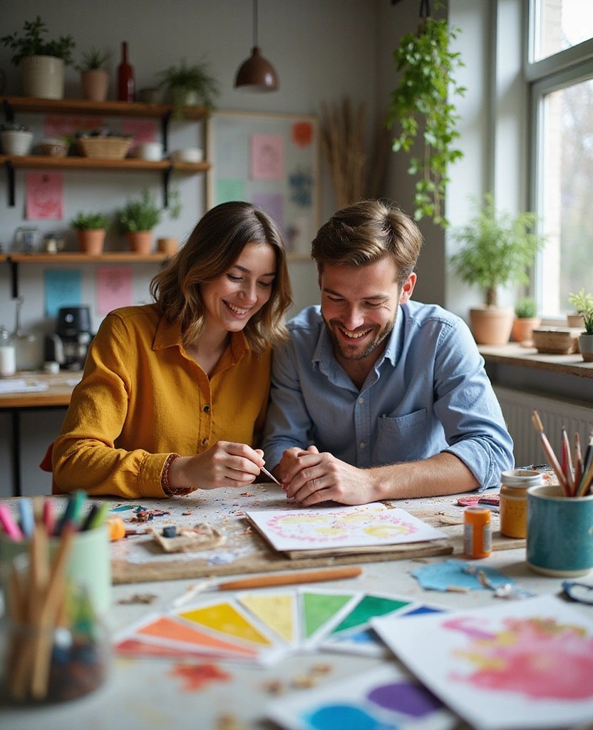 16 Themed Date Night Ideas That Will Turn Your Evening Into a Celebration - 13. DIY Craft Night