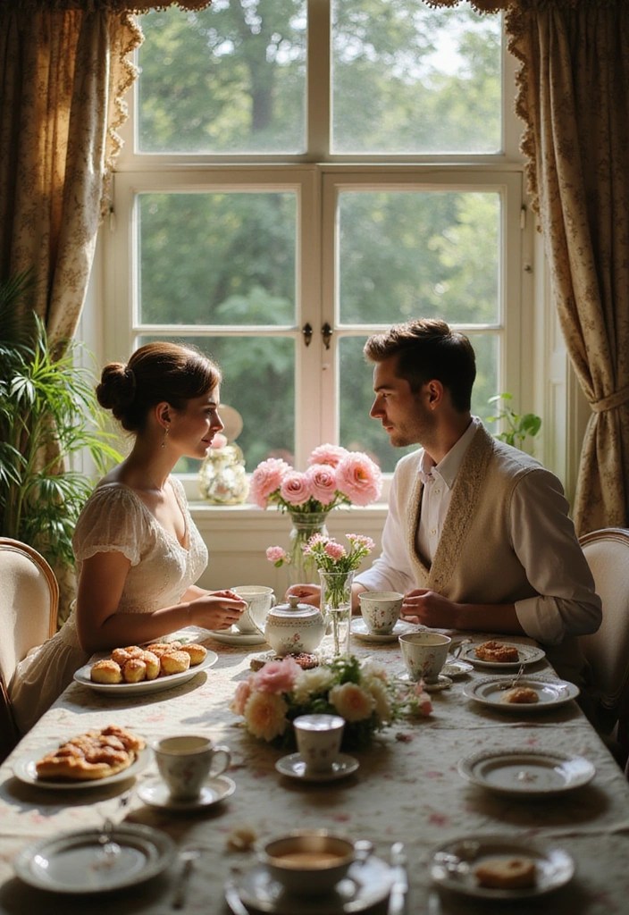16 Themed Date Night Ideas That Will Turn Your Evening Into a Celebration - 8. Vintage Tea Party
