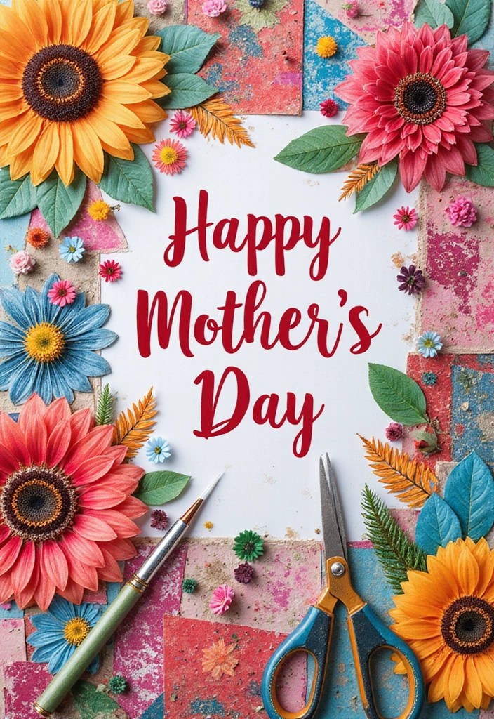 20 Free Printable Mother's Day Cards You Can Download Now (You’ll Love #7!) - Colorful Collage Cards: A Fun and Creative Approach