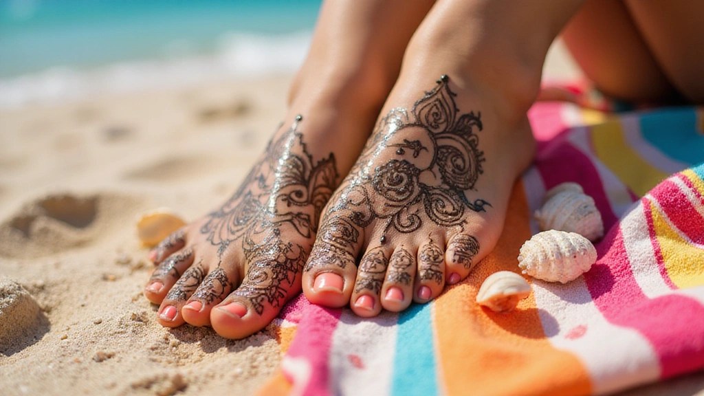 21 Aesthetic Foot Shots Featuring Gorgeous Henna Designs You’ll Want to Capture!