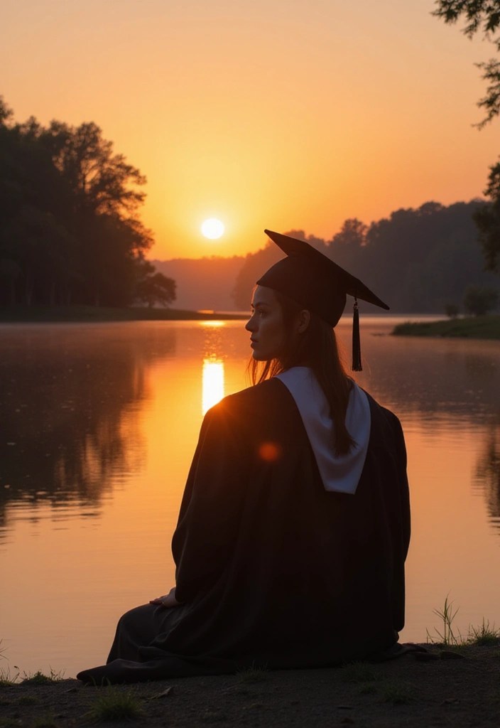 25 Unique Graduation Photo Ideas for 2025 That'll Make Your Friends Jealous! - 12. The Reflection Shot