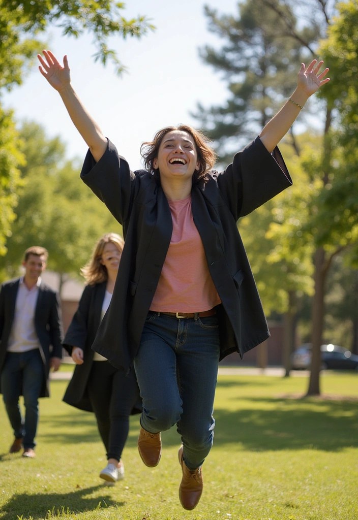 25 Unique Graduation Photo Ideas for 2025 That'll Make Your Friends Jealous! - 4. The Action Shot