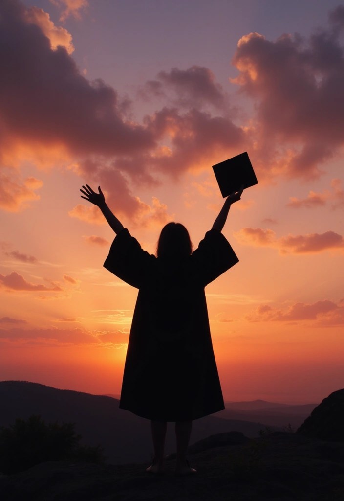 25 Unique Graduation Photo Ideas for 2025 That'll Make Your Friends Jealous! - 8. The Silhouette Shot