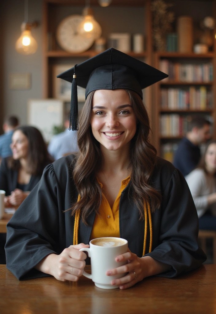 25 Unique Graduation Photo Ideas for 2025 That'll Make Your Friends Jealous! - 9. The Grad's Favorite Spot