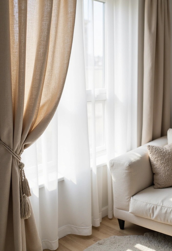 15 Stylish Curtain Styles That Embrace Minimalism (Your Living Room Will Thank You!) - 1. Soft Linen Drapes