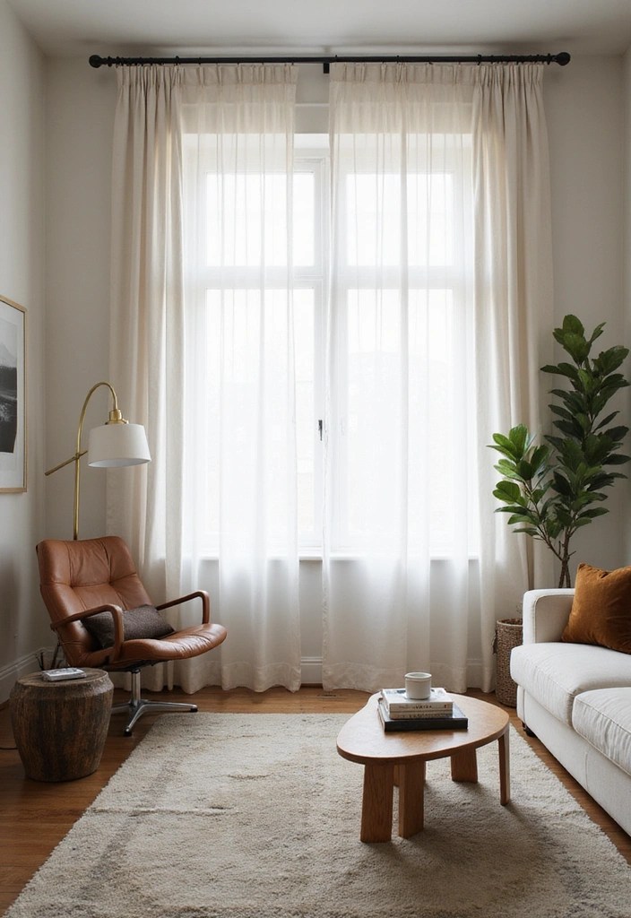 15 Stylish Curtain Styles That Embrace Minimalism (Your Living Room Will Thank You!) - 14. Minimalist Faux Silk Drapes