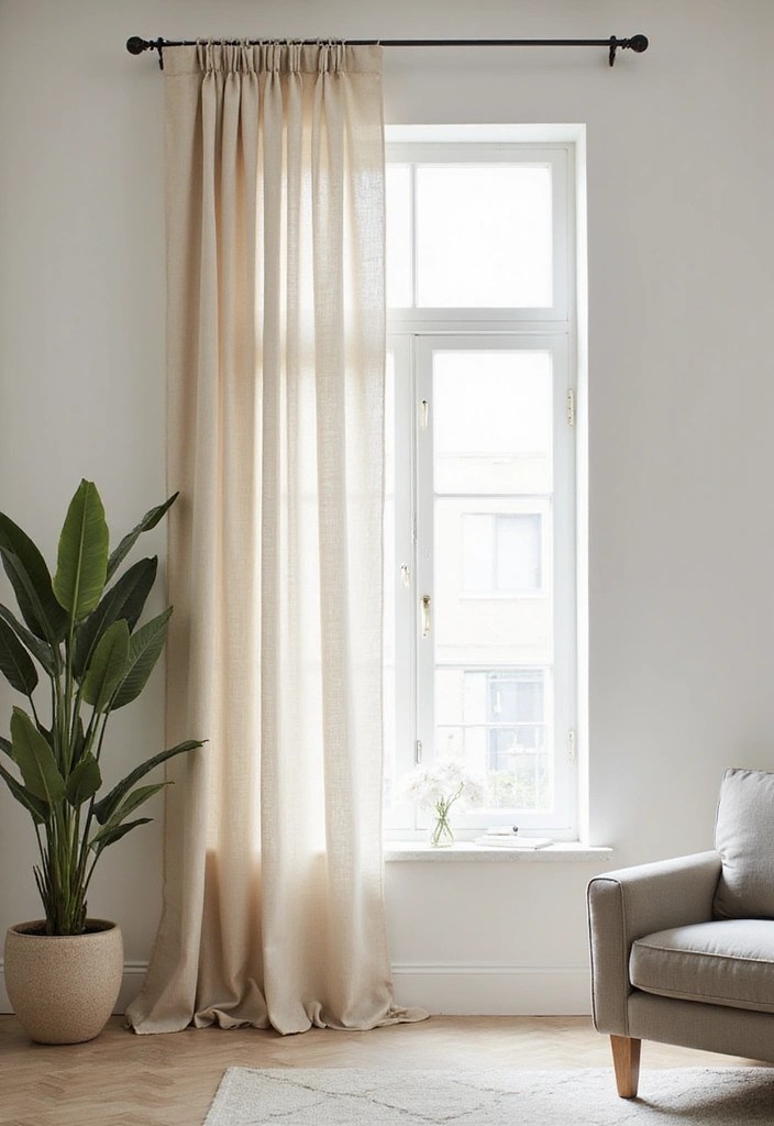 15 Stylish Curtain Styles That Embrace Minimalism (Your Living Room Will Thank You!) - 2. Cotton Panel Curtains