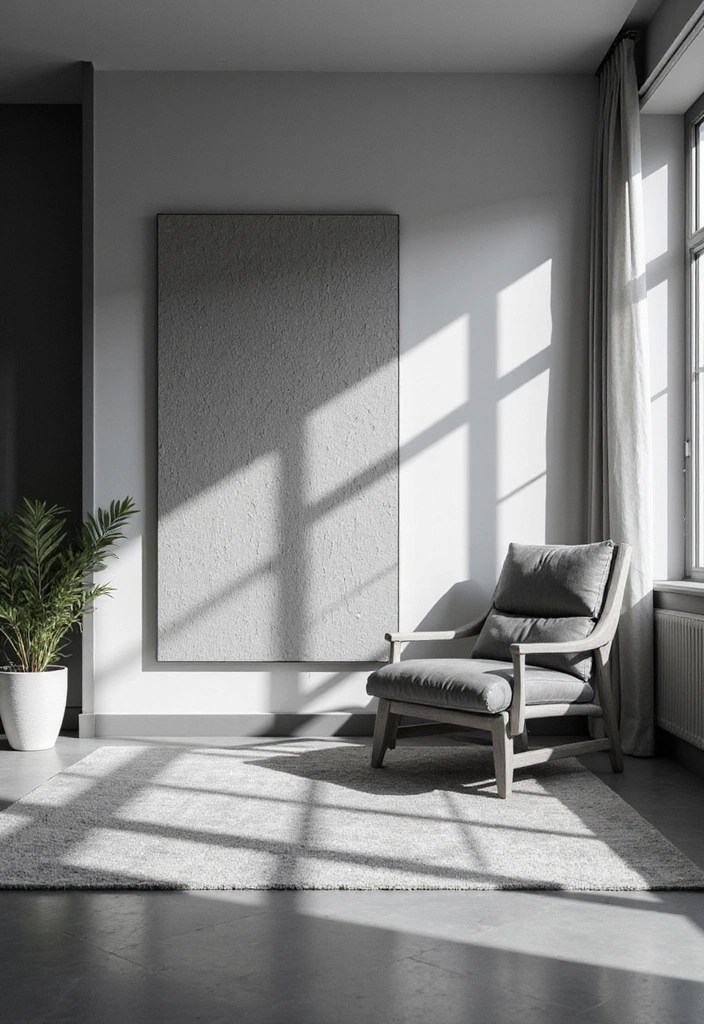 15 Stylish Curtain Styles That Embrace Minimalism (Your Living Room Will Thank You!) - 5. Monochrome Textured Panels