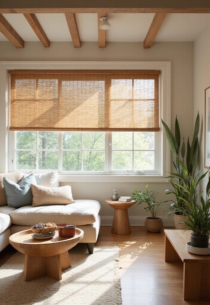 15 Stylish Curtain Styles That Embrace Minimalism (Your Living Room Will Thank You!) - 6. Bamboo Shades