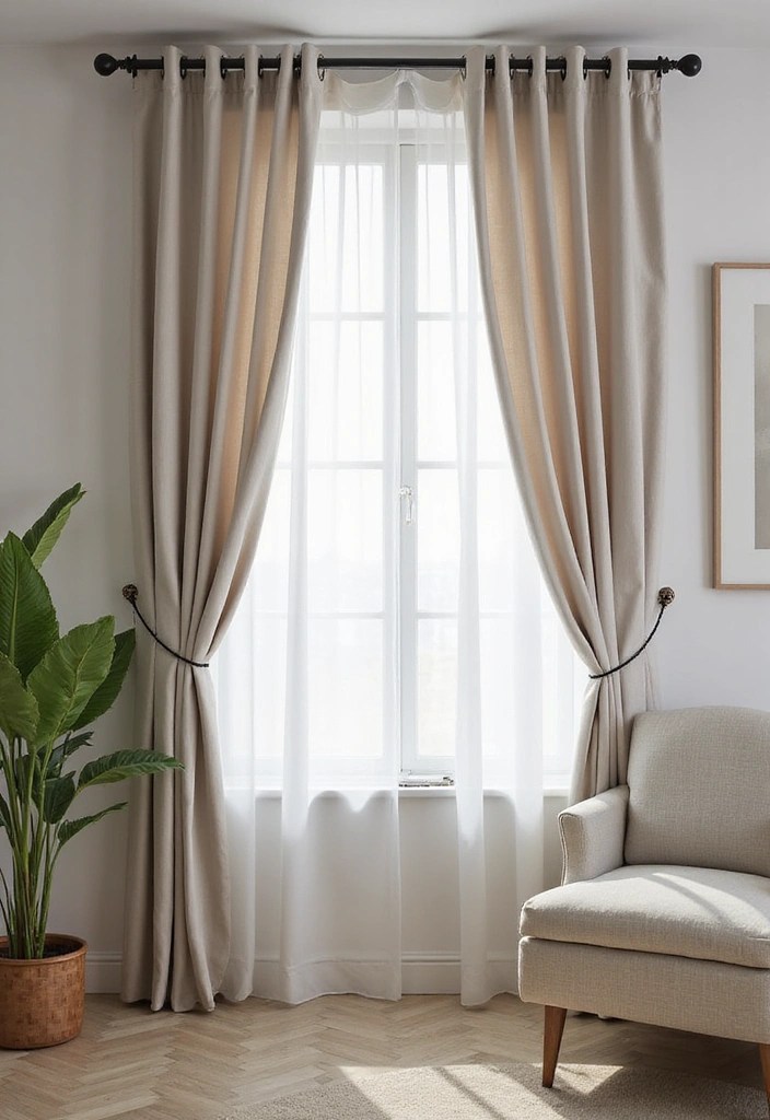 15 Stylish Curtain Styles That Embrace Minimalism (Your Living Room Will Thank You!) - 7. Crisp Tailored Curtains