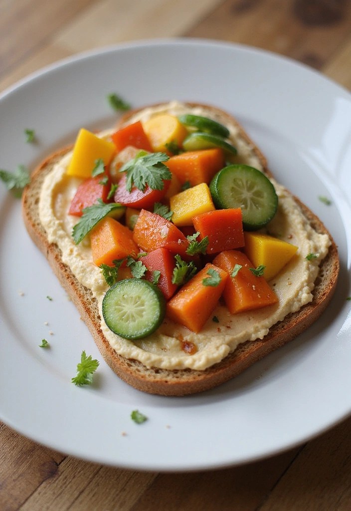7 Pre-Workout Nutrition Hacks for Maximum Energy (You’ll Love #3!) - 7. Whole-Grain Toast with Hummus and Veggies