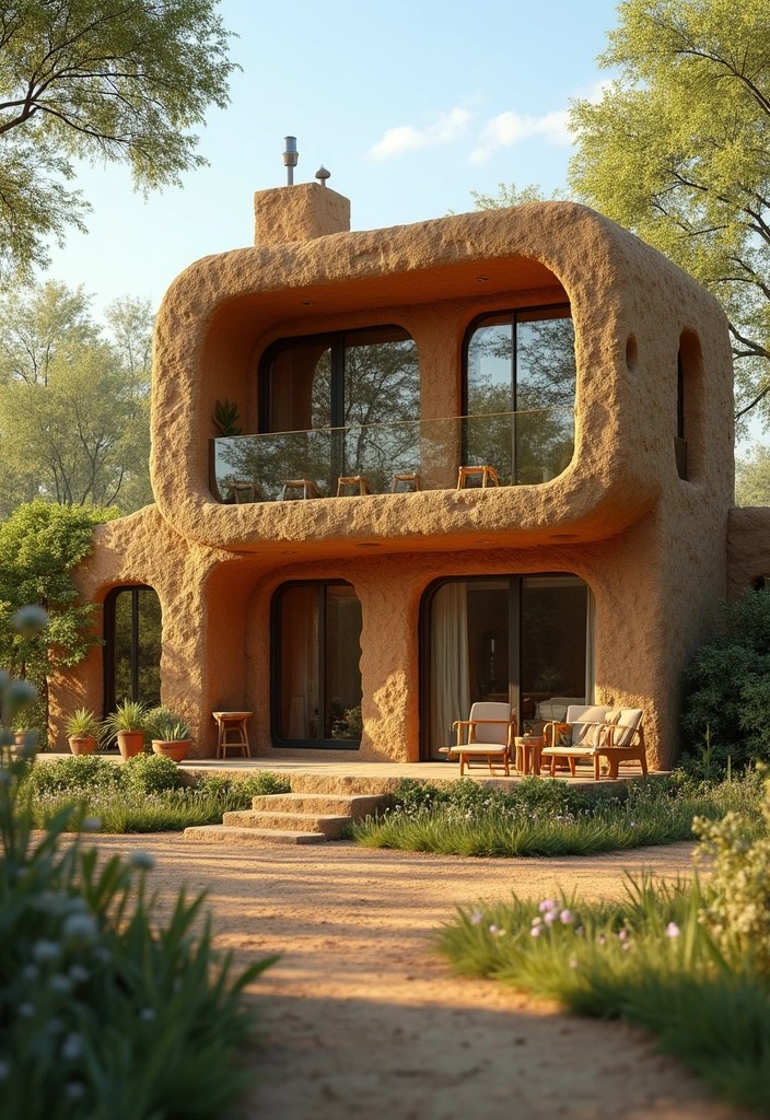 10 Modern Home Exterior Design Trends of 2025 That Will Blow Your Mind! - 5. Eco-Modern Houses with Straw and Clay